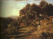  Jean Baptiste Camille  Corot A View near Volterra_1 Sweden oil painting reproduction